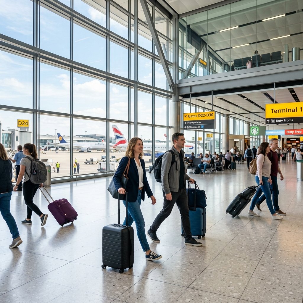 International Travelers in Terminal